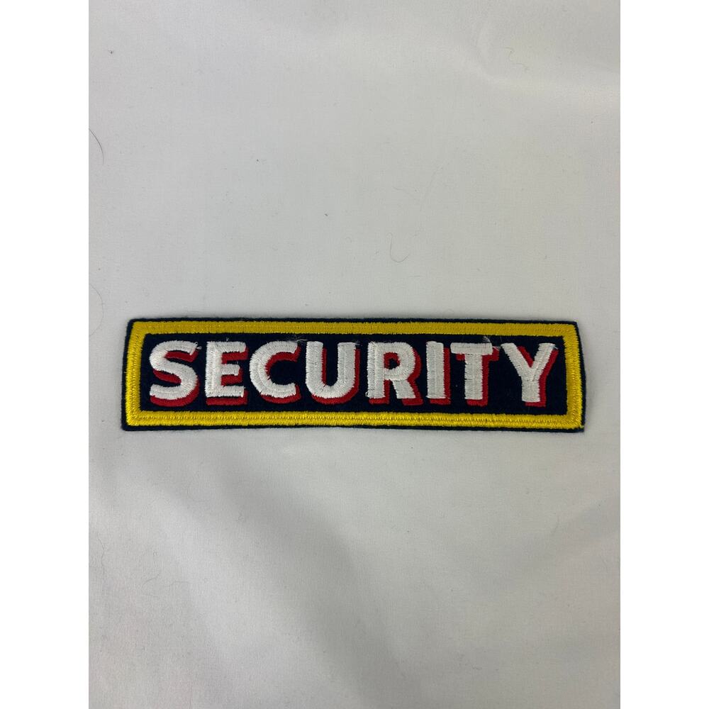 Security Patch Large 7in Embroidered Iron On Uniform Costume Badge